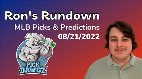 pickdawgz mlb ron rundown today.